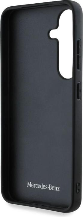 Produktbild Mercedes Leather Curved Stitches Case for Samsung Galaxy S25 - Black (Samsung Galaxy S25)