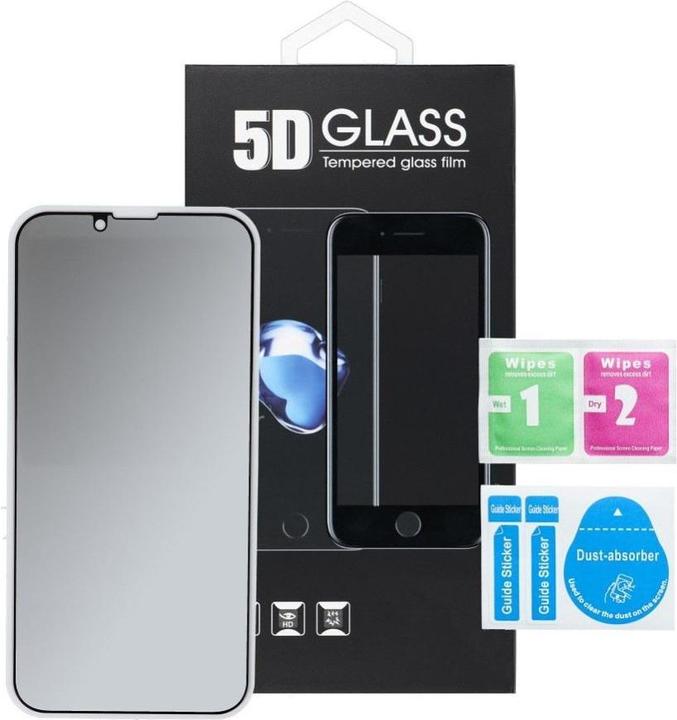 Produktbild OEM 2 Products without IMEI/SN 5D Full Glue Tempered Glass - for iPhone 12 / 12 Pro (Privacy) black (Apple iPhone 12, Apple iPhone 12 Pro)