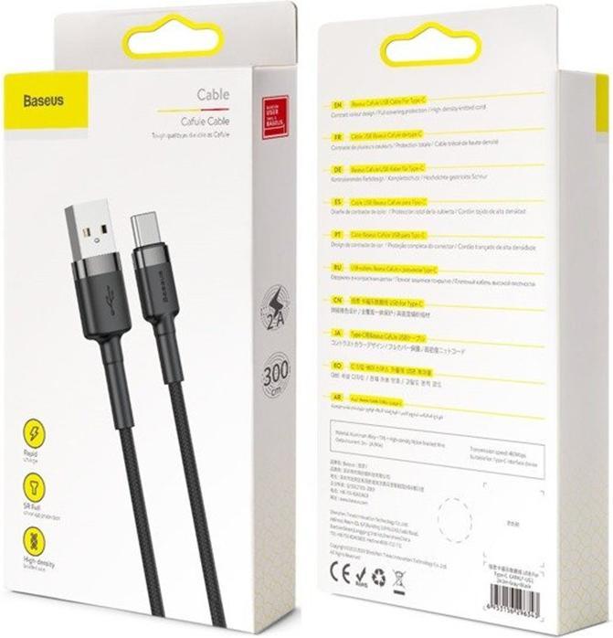 Image du produit Baseus Cafule USB A – USB-C (3 m, USB 2.0, 15 W)