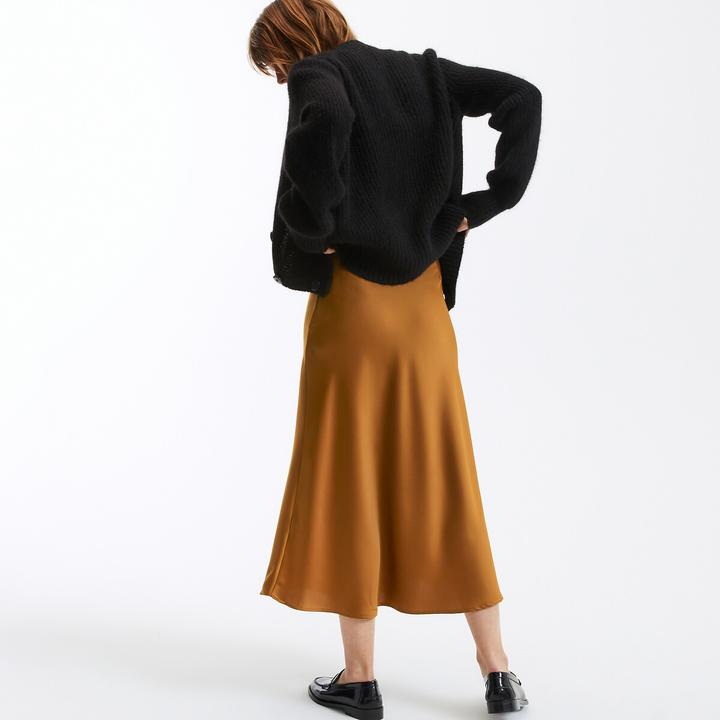 Image du produit La Redoute Collections Longue jupe en satin en A-ligne Signature MARION (44)