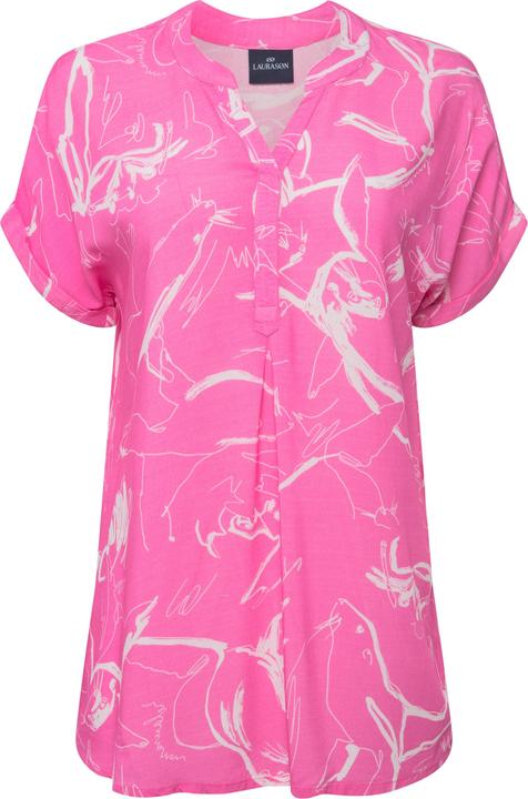 Produktbild Laurasøn Bluse, oversized, Robben Print, Stehkragen, Halbarm (M)