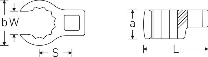 Produktbild Stahlwille Krähenfuss-Ringschlüssel 1/4DRx1/2"AF (1/2")