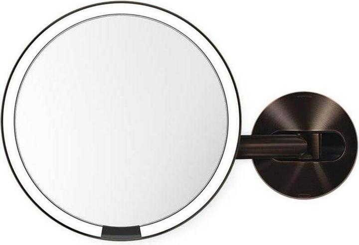 Simplehuman Miroir de courtoisie avec capteur 20 cm avec support mural, bronze