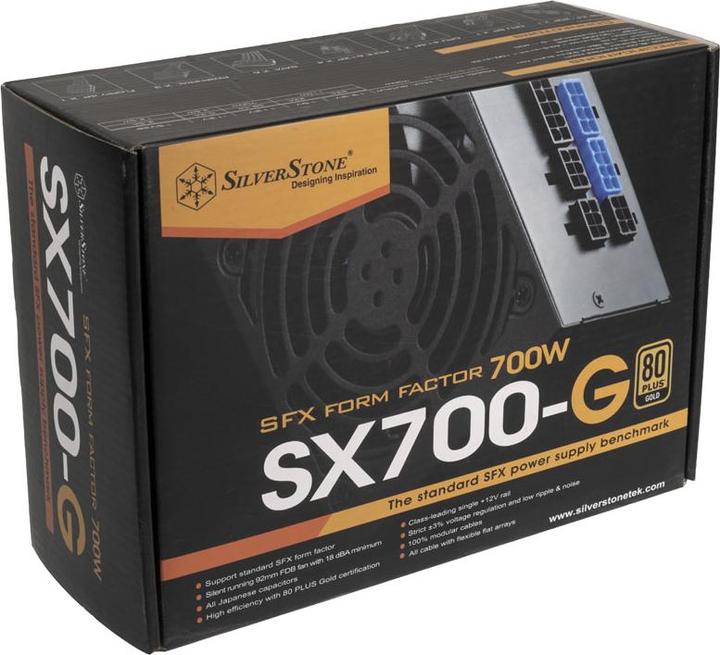 Produktbild Silverstone SST-SX700-G v1.1 SFX Netzteil 80 PLUS Gold, modular - 700 Watt (700 W)