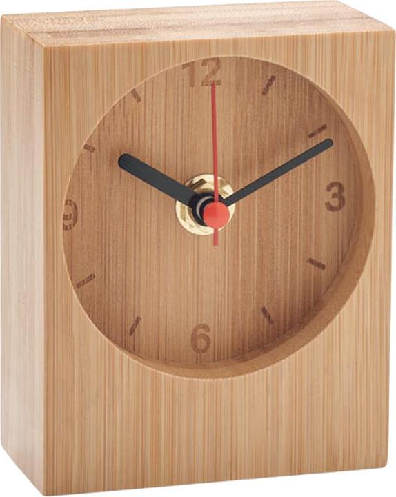 Actual product image MidOcean Clambu Bamboo Analogue Desk Clock
