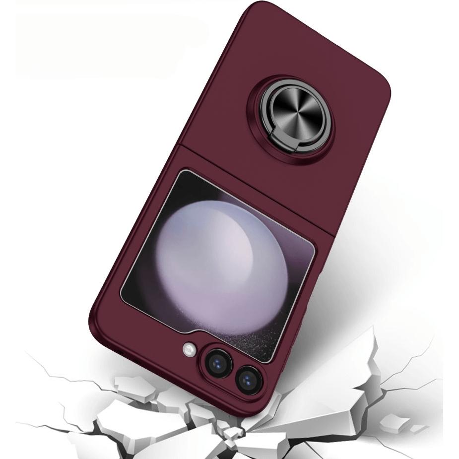 Thumbnail - Cover-Discount Galaxy Z Flip6 - 360-grad Schutzhülle mit Kickstand (Samsung Galaxy Z Flip6), Smartphone Hülle, Rot