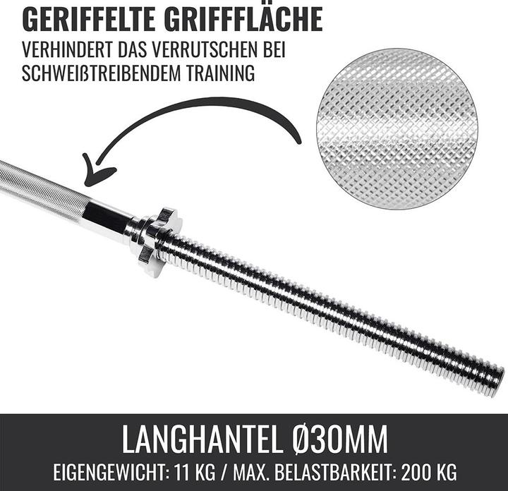 Image du produit Gorilla Sports Barre d'haltère long