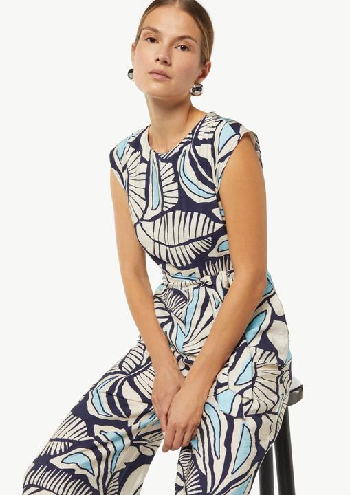Produktbild Comma Overall Gemusterter Overall mit Bindegürtel und Faltendetails (38)