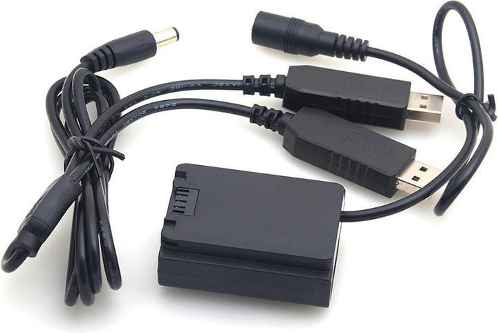 Actual product image Caruba Sony NP FZ100 Full Decoding Dummy Battery + 5V 2A Dual USB Cable (Camera battery)
