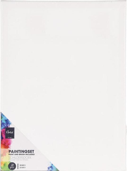 Produktbild Malset mit Leinwand, Farbe und Pinsel (30 x 40 cm)