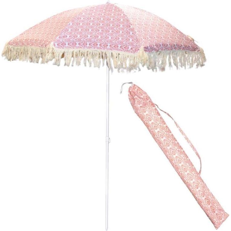 ProGarden, Ombrellone, Parasol Plażowo Ogrodowy Z Frędzlami 174cm Czerwony