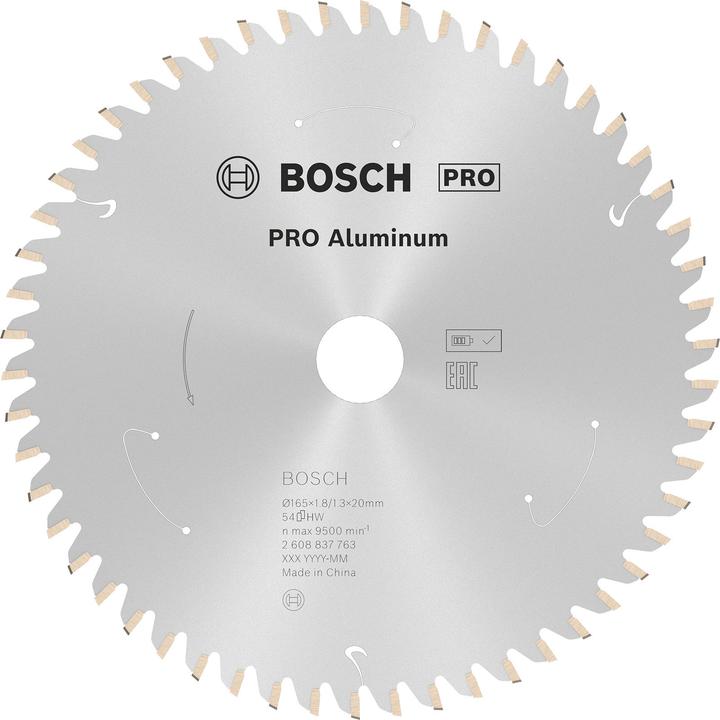 Actual product image Bosch Professional Zubehör PRO Aluminium cordless circular saw blade, 165 x 1.8 x 20 mm