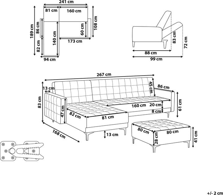 Actual product image Beliani Aberdeen (Corner sofa)