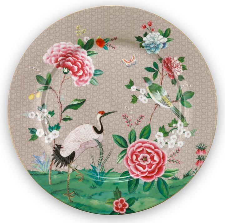PIP Studio Blushing Birds Platzteller khaki 32 cm (1 x, 32 cm)