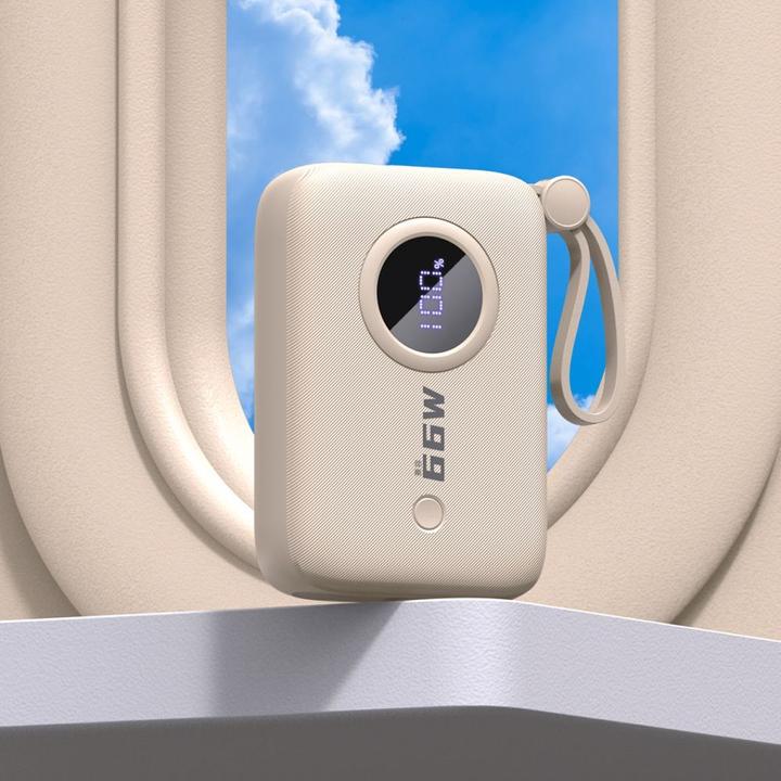 Image du produit Dudao Powerbank K-14 USB-A / USB-C 10000mAh - beige (10000 mAh, 22.50 W, 22.50 Wh)