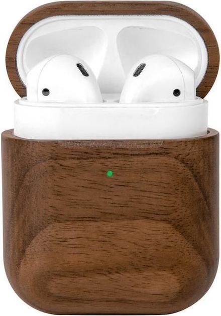 Woodcessories AirCase Schutzhülle für Apple AirPods 1. und 2. Generation braun (Kopfhörer Hülle)