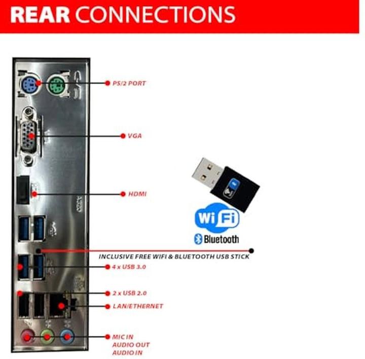 Actual product image GMR Gaming PC with Ryzen 7, 16GB RAM, 1000GB SSD, RX 580, Windows 11 Pro, Wi-Fi, Bluetooth (AMD Ryzen 7 2700X, 16.78 GB, 1000 GB, Radeon RX 580X)
