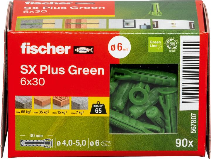 Produktbild Fischer Dübel SX Plus Green 6x30 (90 Stk.)