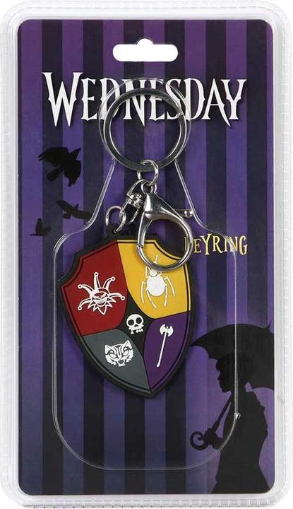 Actual product image Karactermania MERCREDI - Ecusson Icones - Porte-clés en Caoutchou