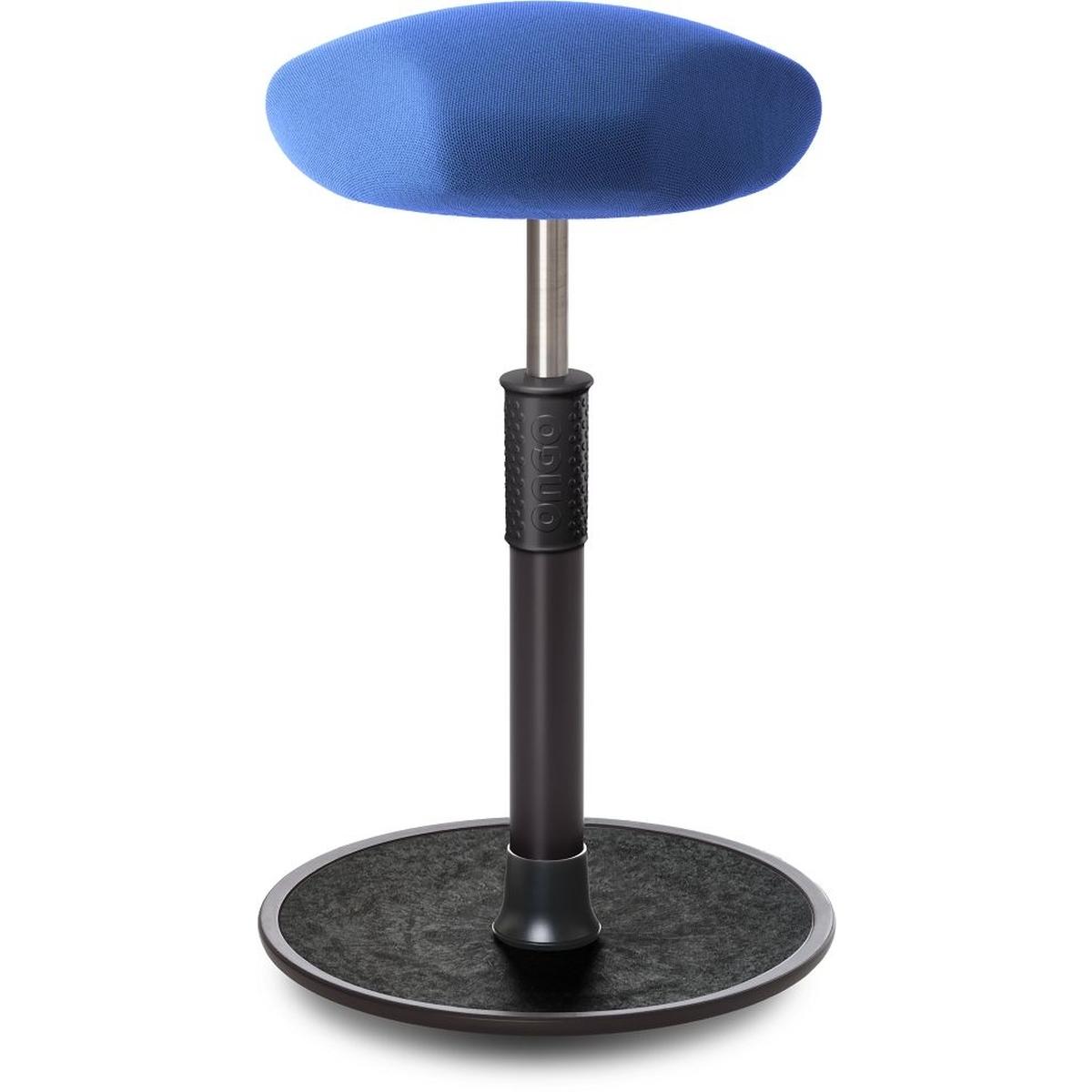 Ongo, Bürostuhl, Sitz- Stehhocker Free Tall Triangel Gestrick blau schwarz /schwarz