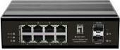 Produktbild LevelOne Switch 10Port Gigabit PoE DIN-Rail,-40°C to 75°C (8 Ports)