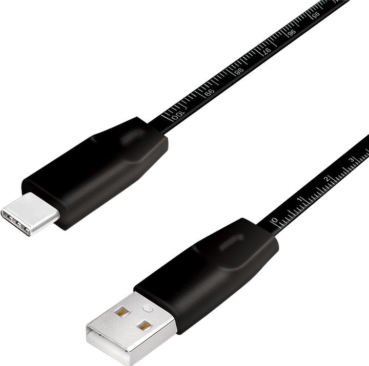 Actual product image LogiLink USB cable with ruler (1 m, USB 2.0)