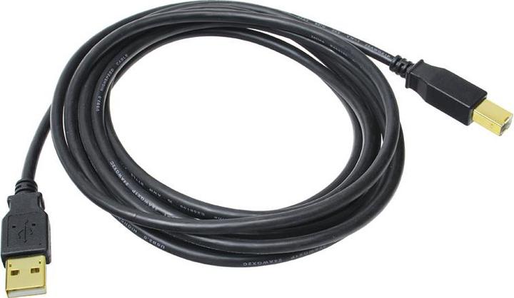 Actual product image InLine USB 2.0 cable, A to B, black, contacts gold, 5m (5 m, USB 2.0)