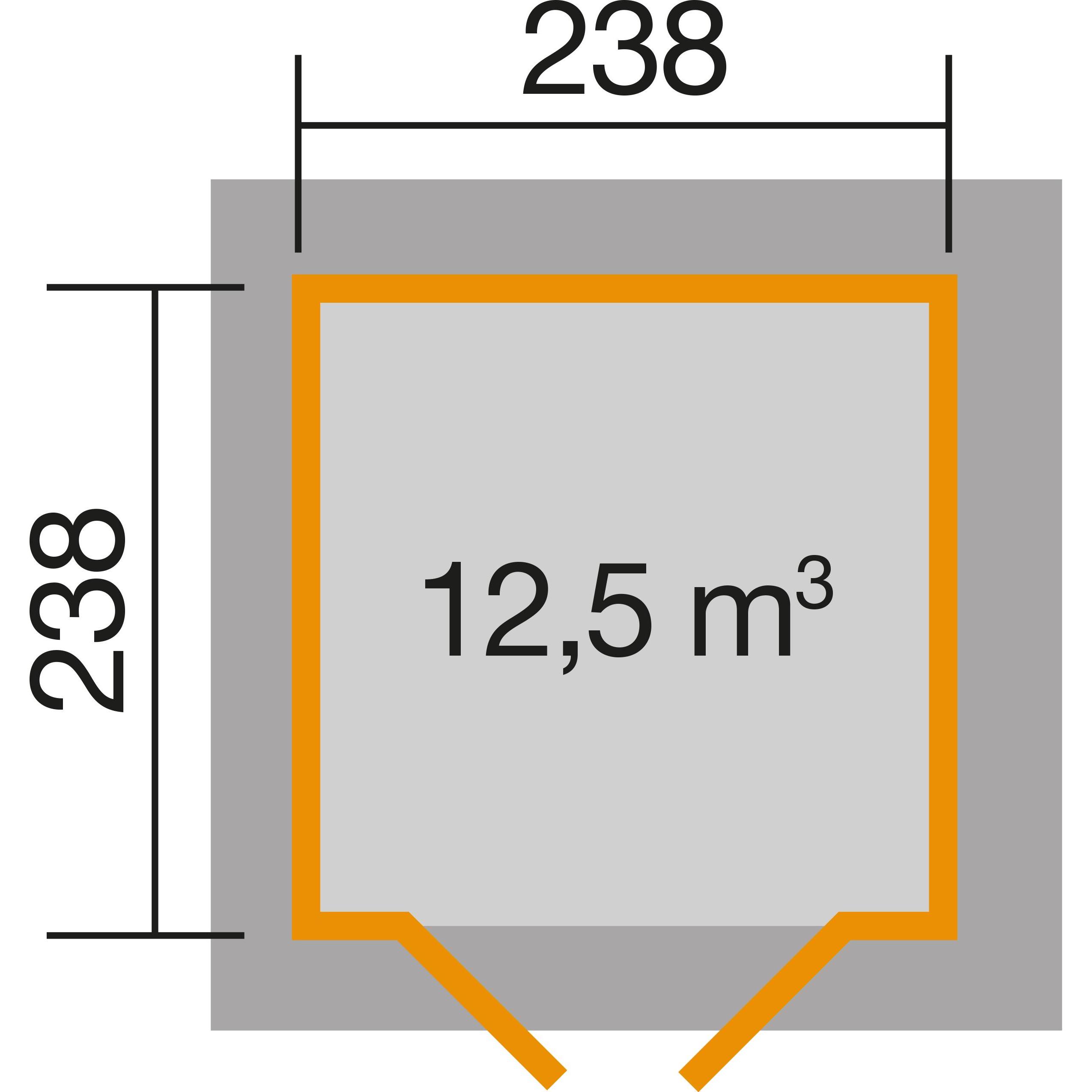 Thumbnail - Weka Holzbau, Gartenhaus + Gartenschrank, 177 4-Eck Gr.1