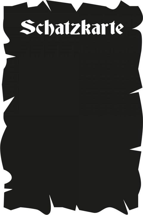 Image du produit Trenddeko Carte au trésor en feuille de tableau noir (40 x 60 cm)