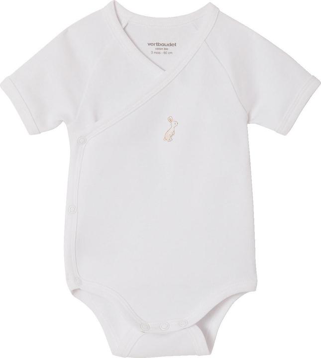 Actual product image Vertbaudet 5er-Pack Baby Wickelbodys mit kurzen Ärmeln, Hasenmotive (56)