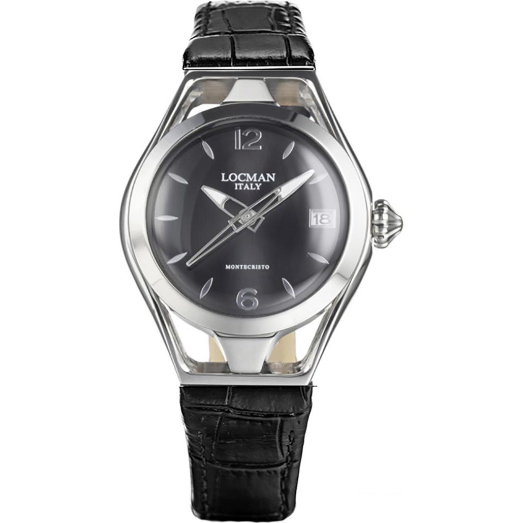 Locman, Armbanduhr, Italy Damenuhr Montecristo Lady schwarz Ref. 0526, Schwarz, (Analoguhr, 36 mm)