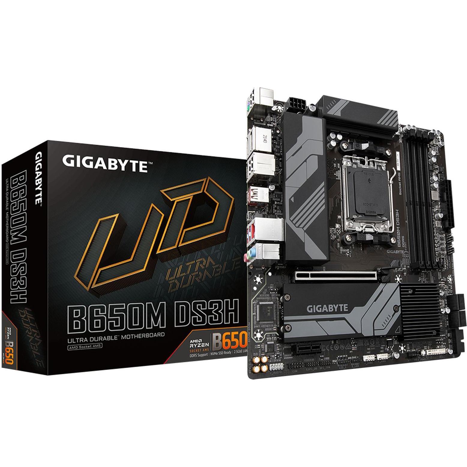 Gigabyte GBT AMD AM5 B650M DS3H (AM5, AMD B650, mATX), Mainboard