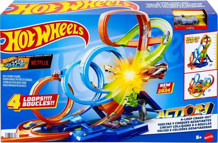 Immagine prodotto Hot Wheels Azione 4 Loopings Crash Danger