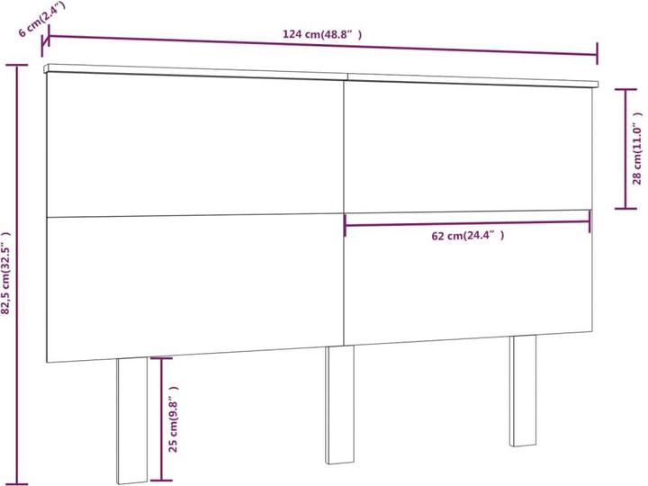 Actual product image VidaXL Farkas (124 x 6 x 82.5 cm)