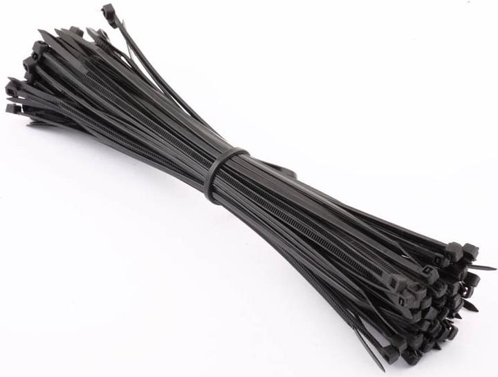 Actual product image Goobay Cable tie, weatherproof nylon, black (Plastic cable ties, 295 mm, 100 pcs.)