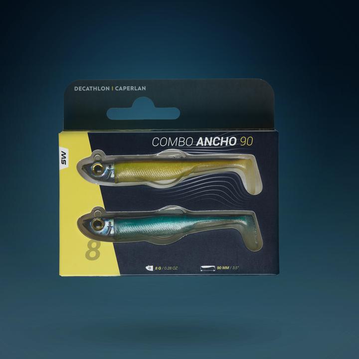 Immagine prodotto Caperlan Set di piume in gomma Ancho 90 Shad (9 cm)