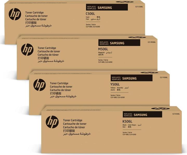 Image du produit HP Samsung Original Toner Set CLT-506L Toner noir, cyan, magenta, jaune (SU171A, SU515A, SU305A, SU0 (C, CF, M, Y)
