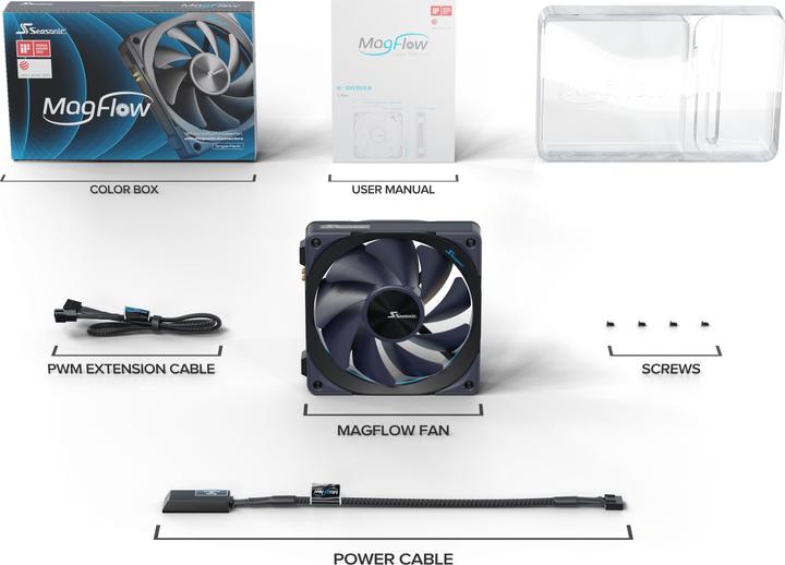 Actual product image Seasonic Fan MagFlow 1225PWM (120 mm, 1x)