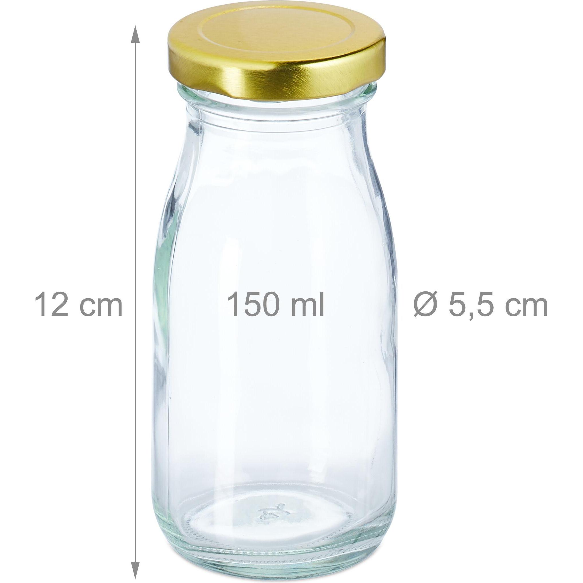 Thumbnail - Relaxdays 24x Flasche, Einmachgläser, Transparent
