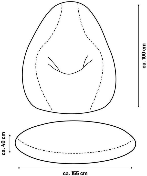 Actual product image Lumaland Sitzsack Flexi Comfort 380 L, Nachtblau