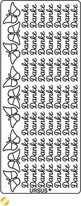 Ursus Kreativ Sticker 59100003 Motiv 03 gold