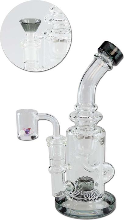 Blaze Glass Recyclerbong Black 21cm