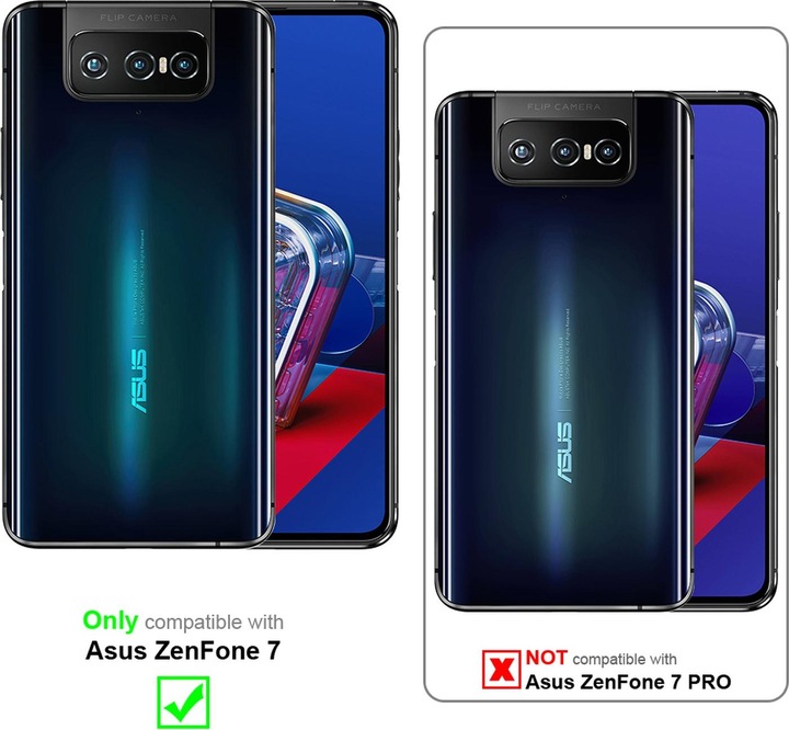 Actual product image Cadorabo Book Invisible Magnet Cover (Asus Zenfone 7)