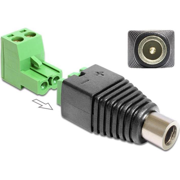 Delock Netzteil Gleichspannungsbuchse 5,5 mm (ID: 2,5 mm) (W), Stromkabel