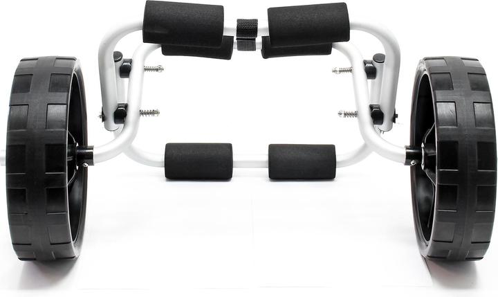 Actual product image Wiltec Alu Transportwagen faltbar 45kg Kajakwagen Kanuwagen PU Bootswagen Bootstrailer