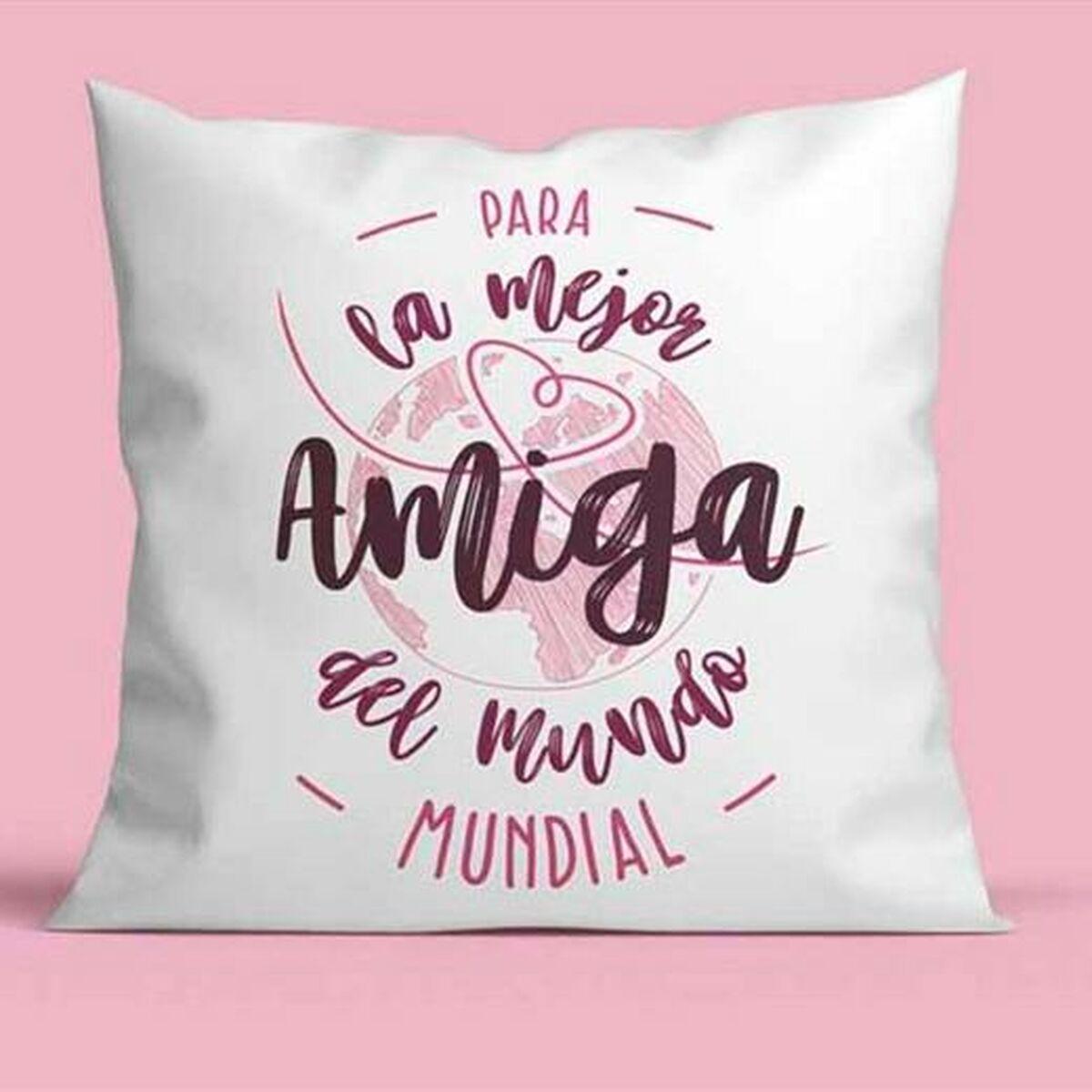 Thumbnail - Roymart, Dekokissen, Kissen PARA LA MEJOR AMIGA DEL MUNDO Weiss Rosa 40 x 40 cm (40 x 40 cm)