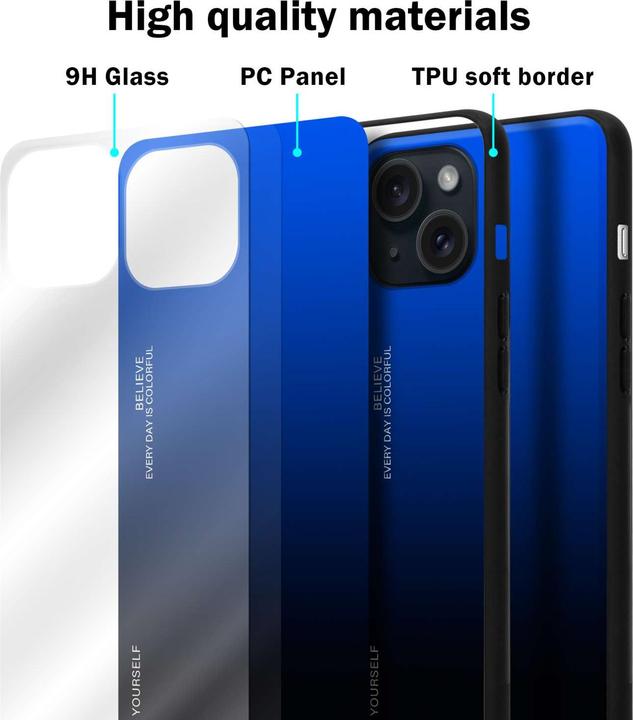 Produktbild Cadorabo Hülle für Apple iPhone 15 TPU im 2 Farben Design (Apple iPhone 15)