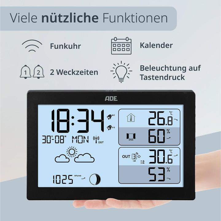Immagine prodotto ADE Wetterstation mit Funk-Aussensensor