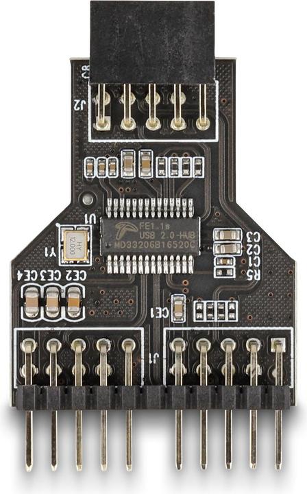Immagine prodotto Delock Hub USB 2.0 da 9 pin maschio a 2 x 9 pin maschio (USB-A, 2 porte)
