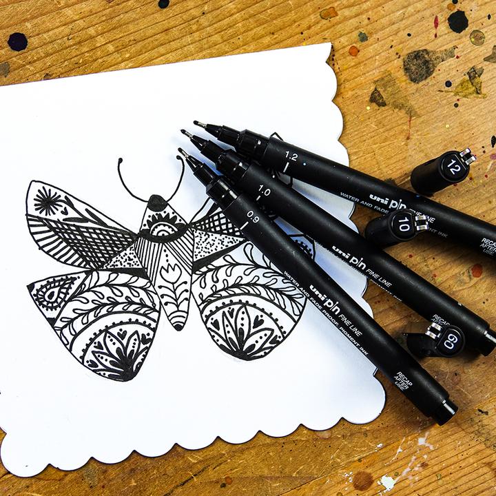 Produktbild Uni-ball Pin Fineliner (Black, 1 x)